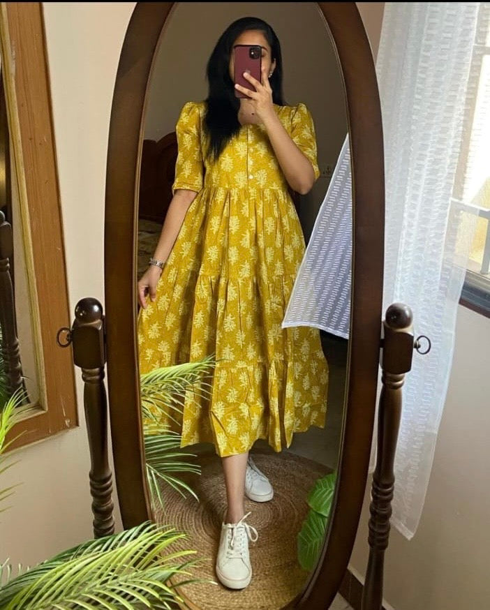 Beautiful printed cotton gown