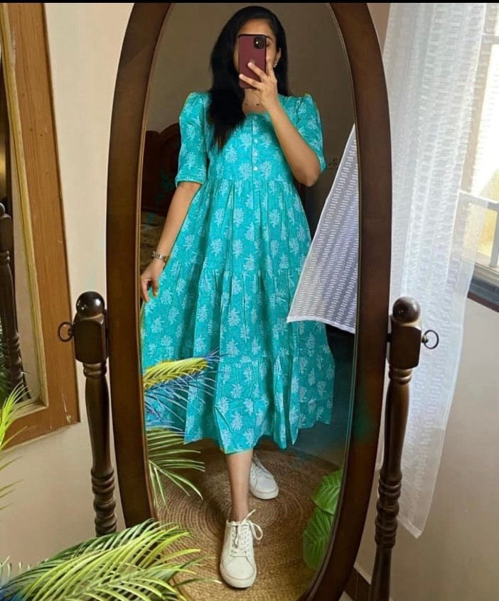 Beautiful printed cotton gown