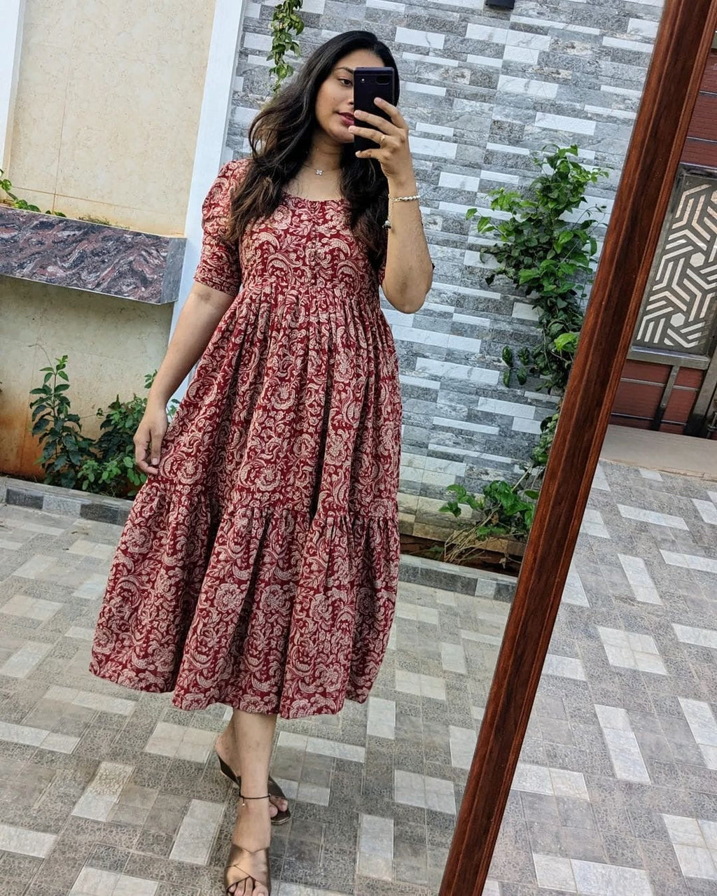 Beautiful printed cotton gown