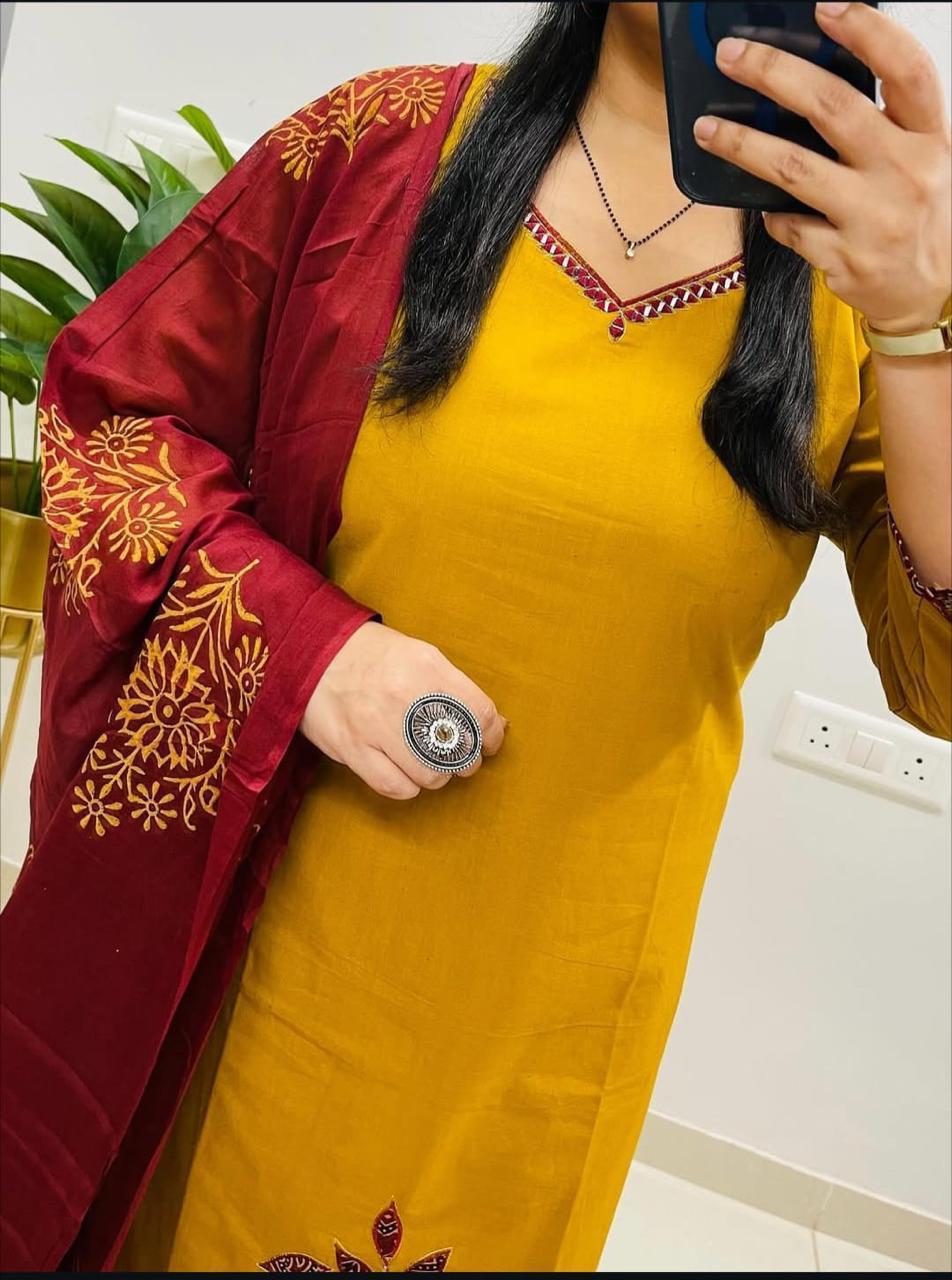 "Cotton Charm: Embroidered Elegance in Every Thread"